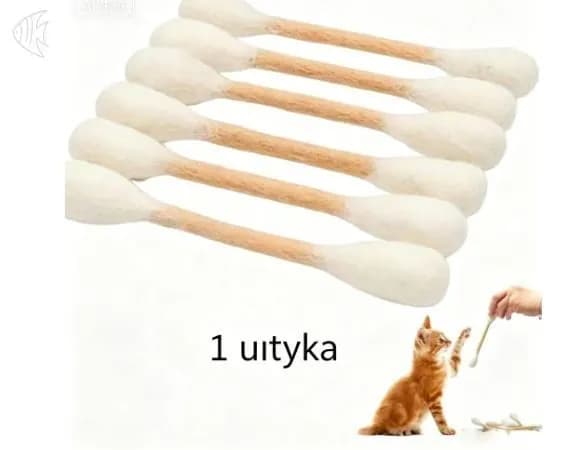Интерактивная шерстяная палочка-игрушка для грызунов, белая