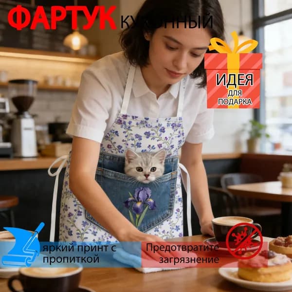 Фартук кухонный  1шт, AM791