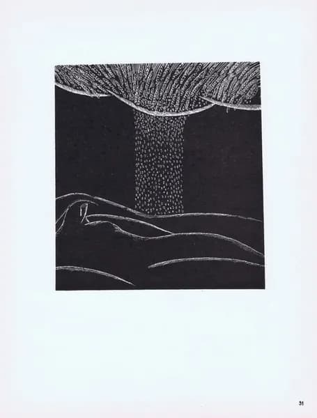 Лето. Стасис Красаускас. Антикварная цинкография. СССР, 1966 год