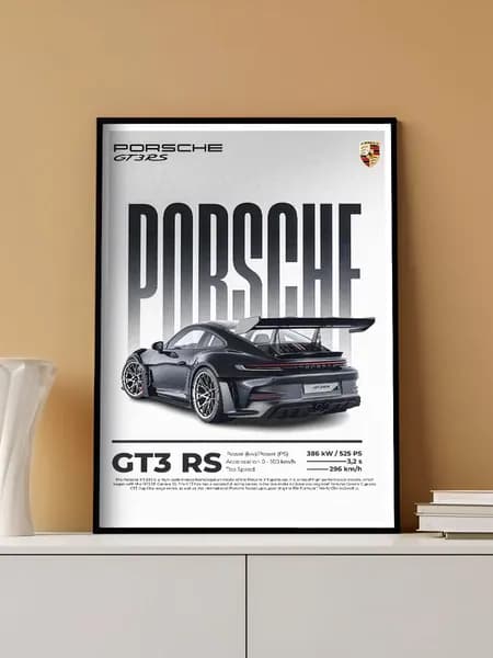 Постер на стену Porsche 911 без рамы (29,7х42см)