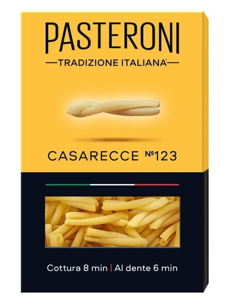 Макароны вьюнки Pasteroni Casarecce №123, 400г