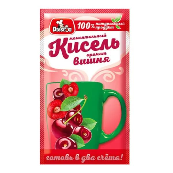 Preston Кисель моментальный, вишня, 30 г