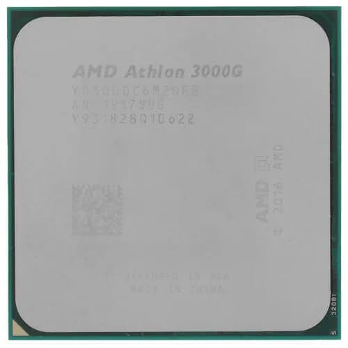 Процессор AMD Athlon 3000G OEM (YD3000C6M2OFH) - AM4, 2 x 3.5 ГГц, L2 - 1 МБ, L3 - 4 МБ, 2хDDR4-2667 МГц, AMD Radeon Vega 3, TDP 35 Вт