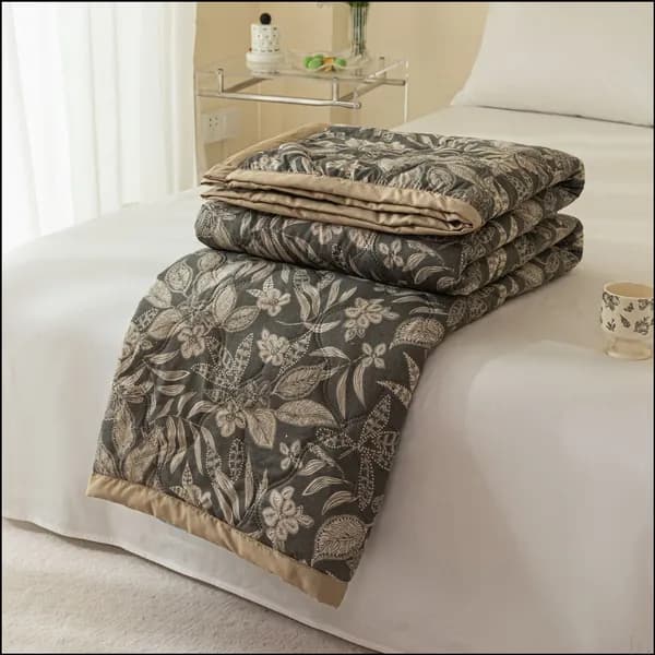 MUJI Одеяло Евро 150x200 см, Всесезонное, с наполнителем Ватин, комплект из 1 шт