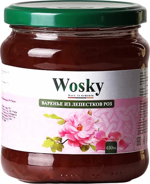 Варенье из лепестков роз Wosky, 580 г (450 мл)