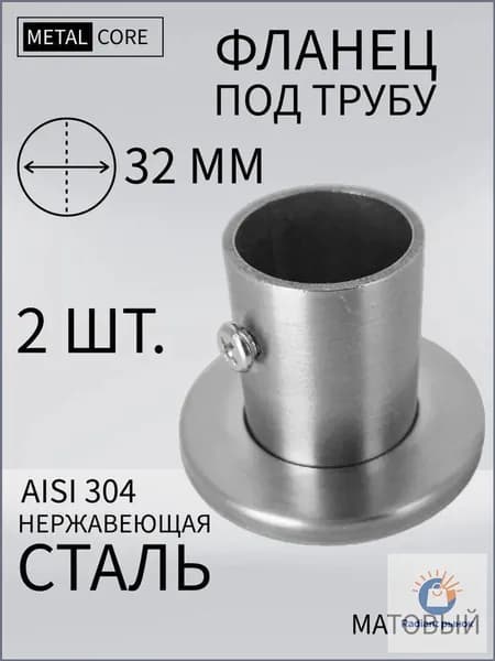 Фланец из нержавеющей стали с крышкой 2 шт