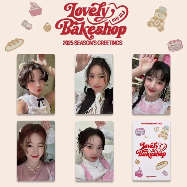 Карточки (G)I-DLE 2025 Season Greeting карты Коллекционная карточка 5.4*8.6cm 5 шт