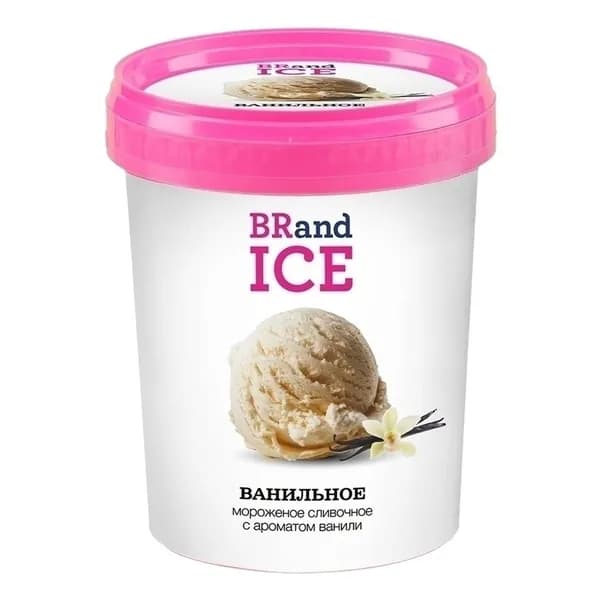 Мороженое сливочное BRandICE с ароматом ванили БЗМЖ 600 г