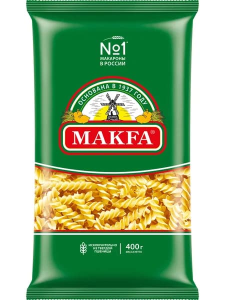 Макароны Makfa спирали, 400 г