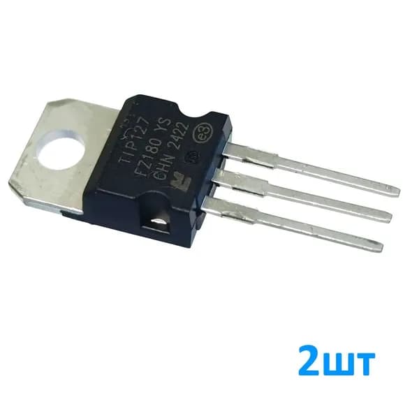 TIP127 2шт, Биполярный составной транзистор, PNP, 100В, 5А, корпус TO220