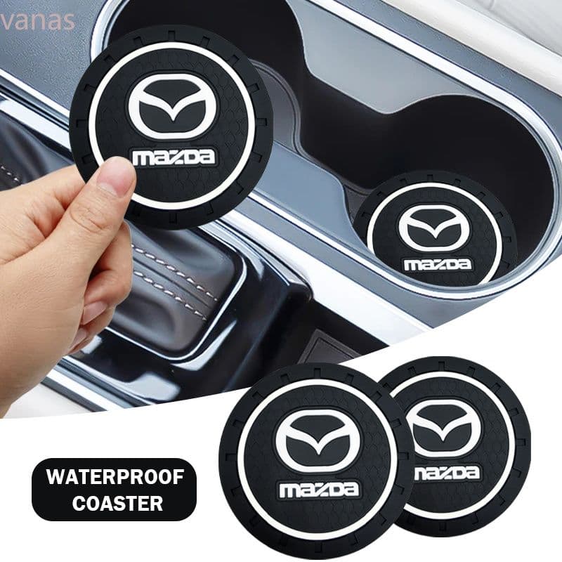 2 шт. силиконовые нескользящие подставки под стакан для Mazda, коврики в подстаканник, защита от царапин, универсальные для авто
