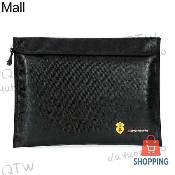 Огнестойкая папка для денег, документов для сейфа, 34x24 см Черная