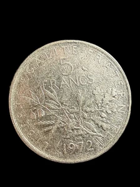 5 франков (francs) 1971г Монета Франции
