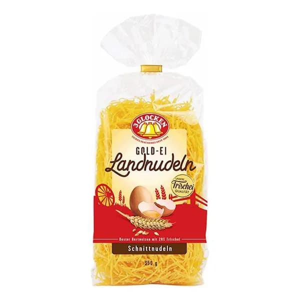 Макаронные изделия 3 Glocken Gold-Ei Landnudeln Schnittnudeln Лапша яичная 350 г