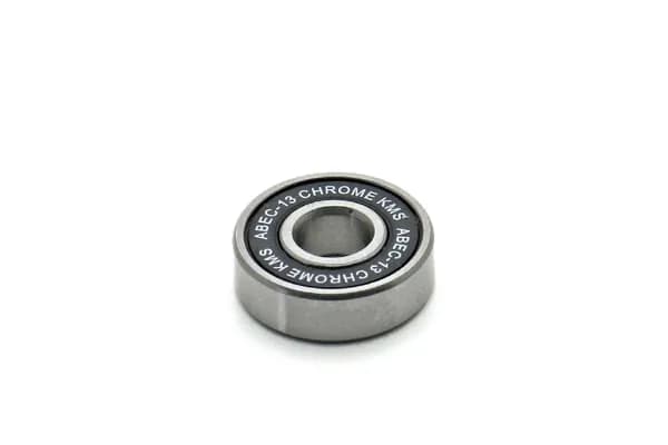 Подшипник колеса на самокат, Abec-13 "KMS" (высокое кач-во, пластиковый пыльник черного цвета)