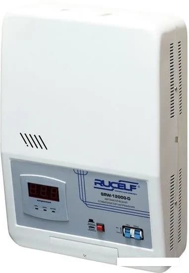 Стабилизатор напряжения RUCELF SRW-12000-D, 9.6кВт белый