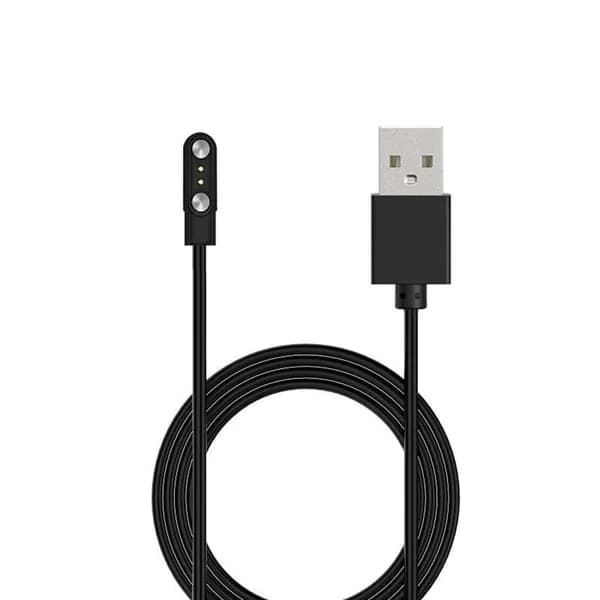 2-контактный сильный магнитный зарядный кабель, USB-шнур для зарядки, черный, белый цвет, универсальный для умных часов