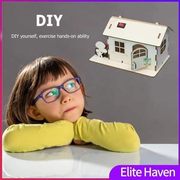 Детский деревянный DIY-набор: светящаяся модель здания