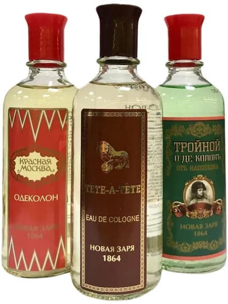 Новая Заря Одеколон Набор Тройной от Наполеона + Красная Москва +Тете-А- Тете 3шт по 100 мл