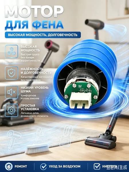 Подходит для бесщеточного двигателя фена Dyson