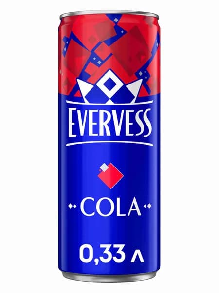 Газированный напиток Evervess Cola, 0,33 л