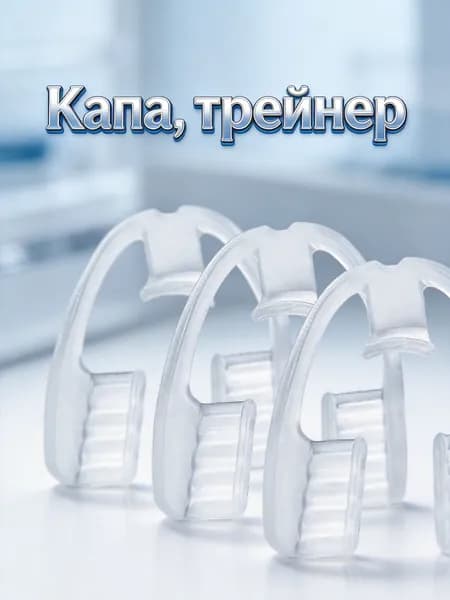 Набор из 4 прозрачных ночных защитных кап из пищевого eva для предотвращения скрежета зубов