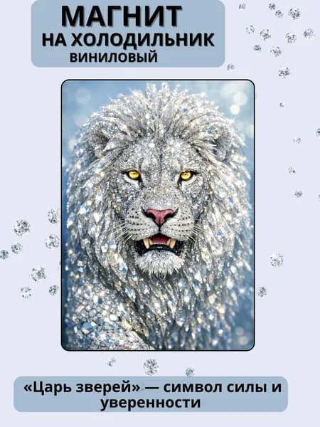 Магнит на холодильник, лев