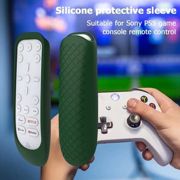 Силиконовый чехол Защитный чехол для PS 5 PS5 Media Remote (зеленый)