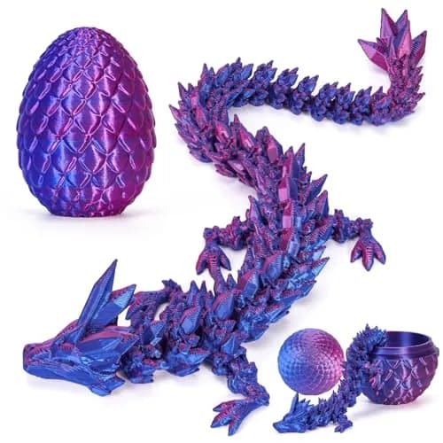 Магнитная 3D-фигурка дракона с яйцом, PLA, 27 см