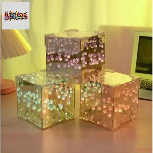 Содержит 20 цветков 12x12 cm Ручной работы DIY тюльпан,Зеркальная лампа-Тюльпан