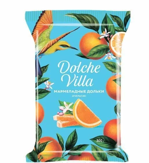 Азовская кондитерская фабрика Мармелад Дольки со вкусом апельсина "Dolche Villa", 300 г
