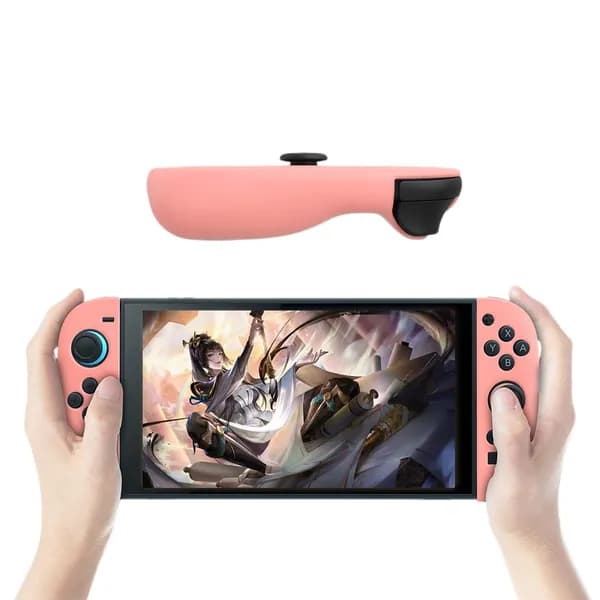 Силиконовый чехол для контроллеров Nintendo Switch 2 оранжевого цвета с противоскользящей текстурой