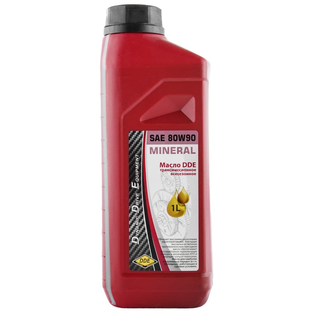 Масло трансмиссионное минеральное DDE M-SAE80W-90 API GL-5, 1 л