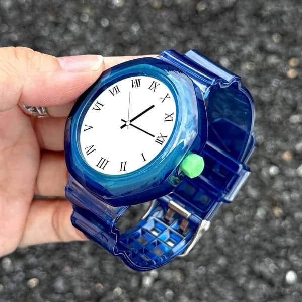 Силиконовый ремешок для карманных часов Royal Pop от Swatch и Audemars Piguet, ТПУ, глубокий синий