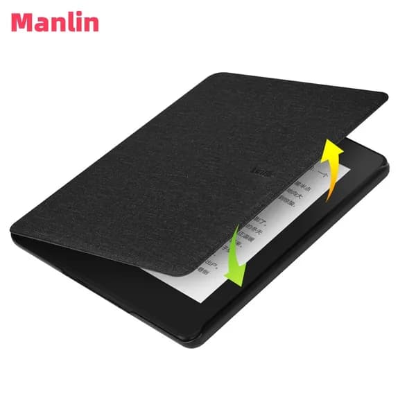 Чехол для Kindle Paperwhite 12-го поколения 2024 года и Colorsoft Signature Edition, чёрный, из искусственной кожи