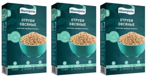 Мистраль Отруби Овсяные 400 г 3 уп. /