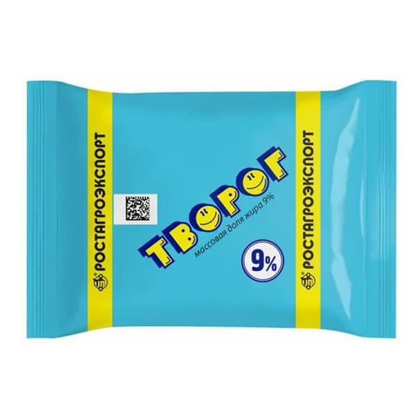 Творог рассыпчатый Ростагроэкспорт 9% БЗМЖ 180 г