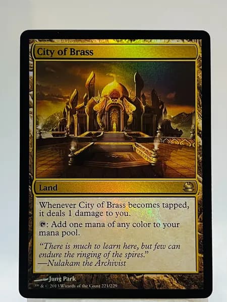 Магия сбора прокси-карт Высококачественные нефольговые City of Brass MMA foil
