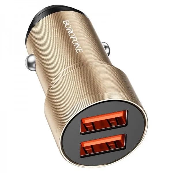 АЗУ Micro USB 2 USB выхода (2400mAh) BOROFONE BZ19 (золото)