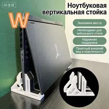 Вертикальная стойка-держатель для игрового ноутбука: компактное вертикальное хранение.