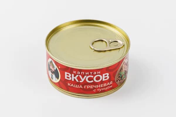 Каша гречневая с филе-кусочками тунца полосатого ж/б, 170 г