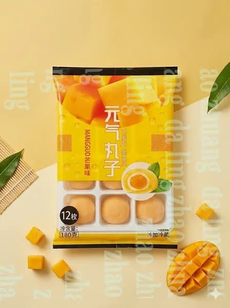 Десерт рисовое моти (mochi, мочи) со вкусом манго 180 гshuxia