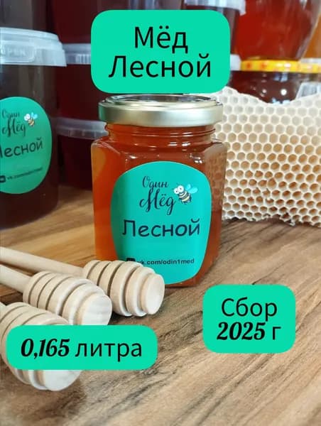 Мёд лесной, сбор 2025 года, 165 мл, в стекле