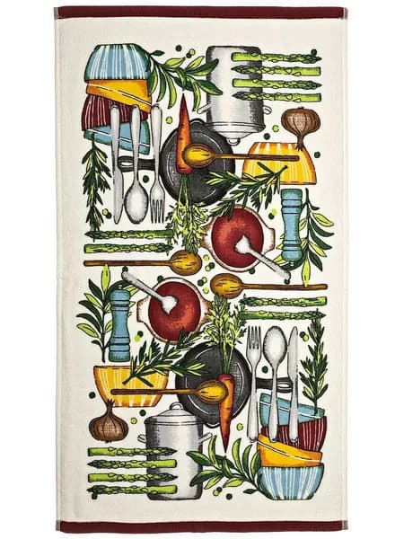 ТексВилл Полотенце кухонное, Велюровая фактура, 40x70, 1шт