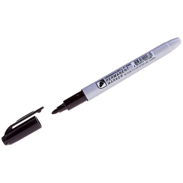 Перманентный маркер Crown Multi Marker Slim P-505, пулевидный наконечник, 2 мм, черный 207899, 1 шт