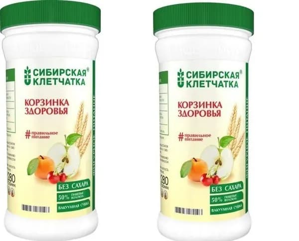 Сибирская клетчатка Клетчатка Корзинка здоровья, 280 г, 2 шт