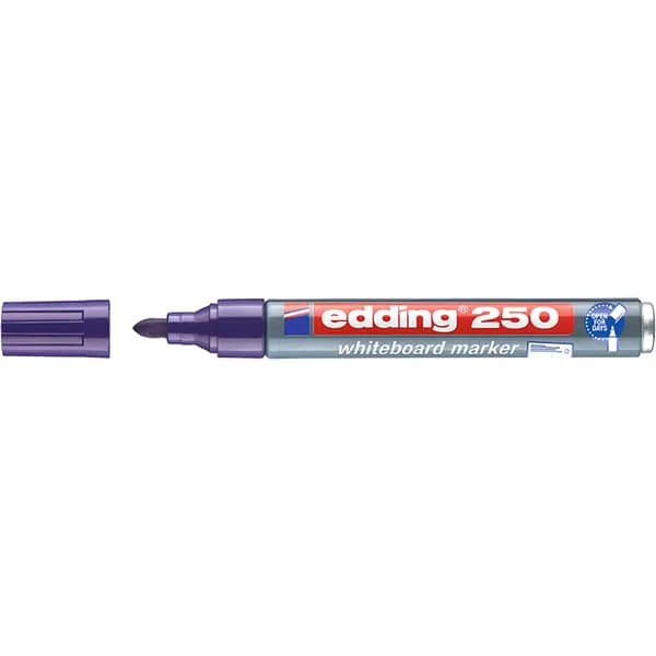 Маркер edding 250 Cap-off, для белых досок, круглый наконечник, 1.5-3 мм Фиолетовый