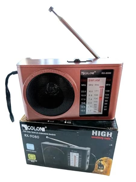 Радиоприемник портативный переносной COLON RX-9080 NS-8154 AM/ FM / SW 1 / SW 2 бронза