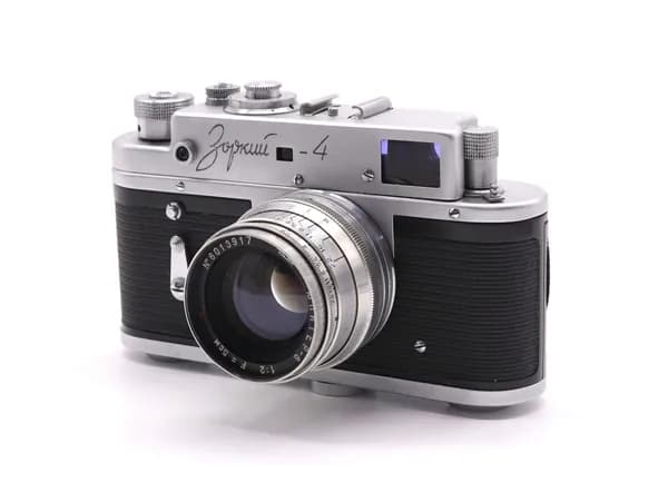 Советский фотоаппарат Зоркий-4 + объектив Юпитер-8