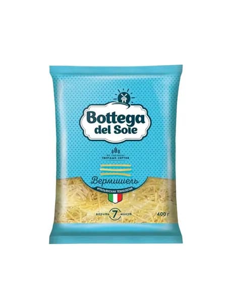 Bottega del Sole Макаронные изделия Вермишель, 400 гр